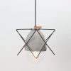 Diamond Concrete Geometric Cage Light
