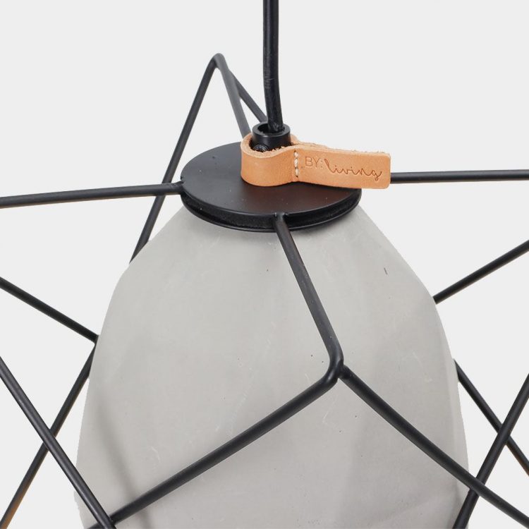 Diamond Concrete Geometric Cage Light