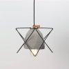 Diamond Concrete Geometric Cage Light