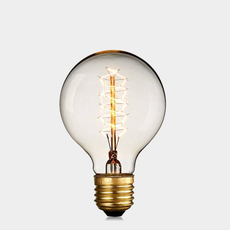 G80 40W E27 Spiral Edison Bulb